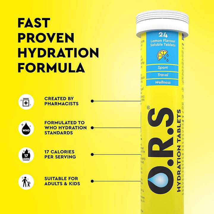 ORS Hydration Tablets Lemon (24) Health Food