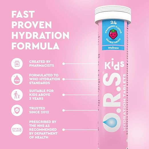 ORS Oral Hydration Kids Strawberry 24s Health Food ORS Oral Hydration Kids Strawberry 24s