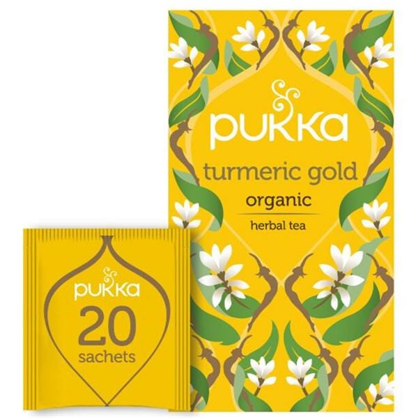 Pukka Herbal Tea Sachets Turmeric Gold (20) Health Food