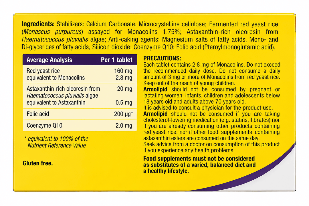 Armolipid 30 Tablets Heart Health Armolipid Tablets 30 | Cholesterol &amp; Heart Support Supplement