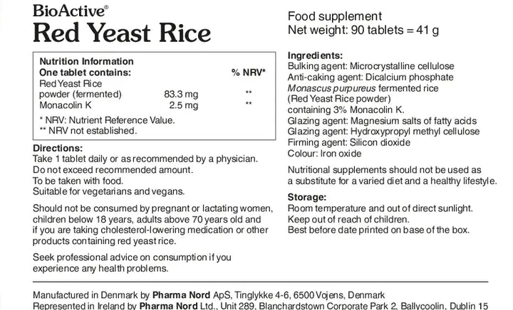 BioActive Red Yeast Rice 90 tablets Heart Health BioActive Red Yeast Rice 90 tablets
