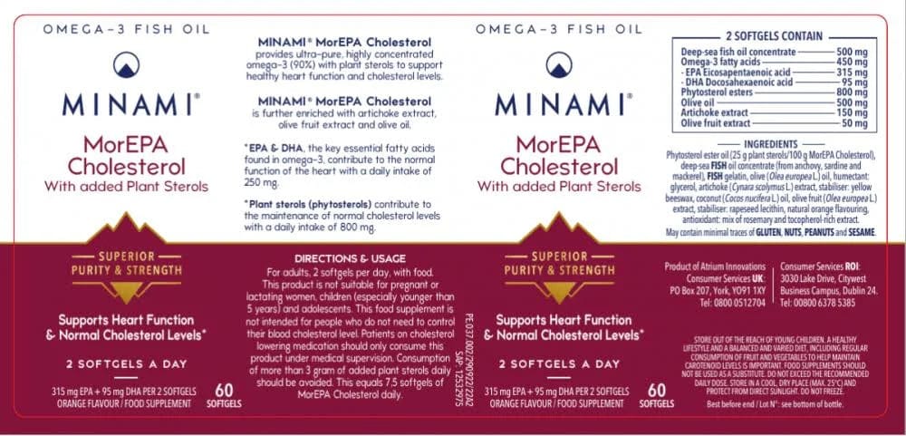 Minami MorEPA Smart Fats Cholesterol (60) Heart Health