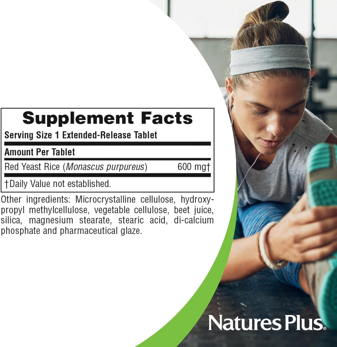 Natures Plus Herbal Active Red Yeast Rice 600mg 60 Heart Health Natures Plus Red Yeast Rice 600mg 60 Capsules | Standardised Herbal Supplement Ireland