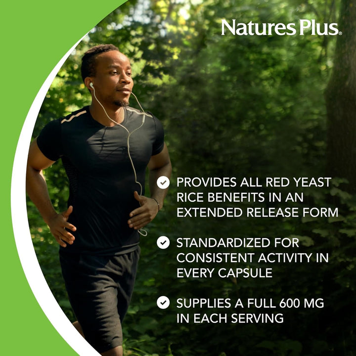 Natures Plus Herbal Active Red Yeast Rice 600mg 60 Heart Health Natures Plus Red Yeast Rice 600mg 60 Capsules | Standardised Herbal Supplement Ireland