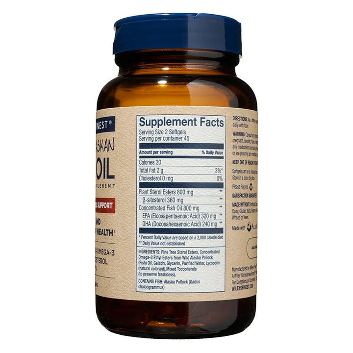 Wiley's Finest Cholesterol Support 90 Heart Health