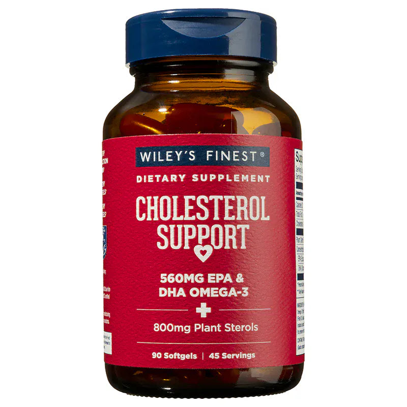 Wiley's Finest Cholesterol Support 90 Capsules Heart Health Wiley's Finest Cholesterol Support 90 Capsules | Plant Sterols + Omega-3