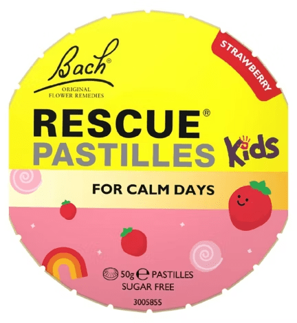 Bach Rescue Pastilles For Calm Kids Strawberry 50g Herbal Remedies Bach Rescue Pastilles For Calm Kids Strawberry 50g