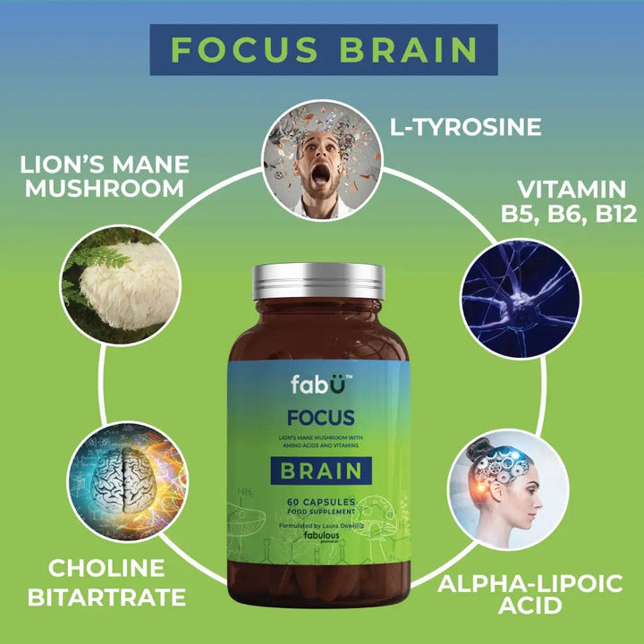 FabU Focus Brain 60 Herbal Remedies