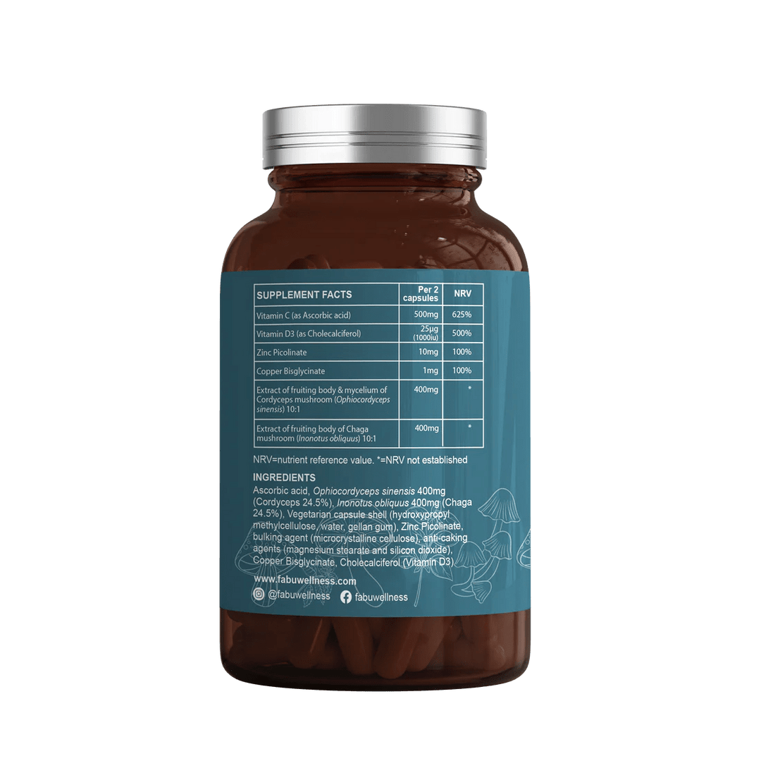 FabÜ Shrooms Immune (60) Herbal Remedies