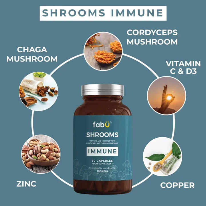 FabÜ Shrooms Immune (60) Herbal Remedies