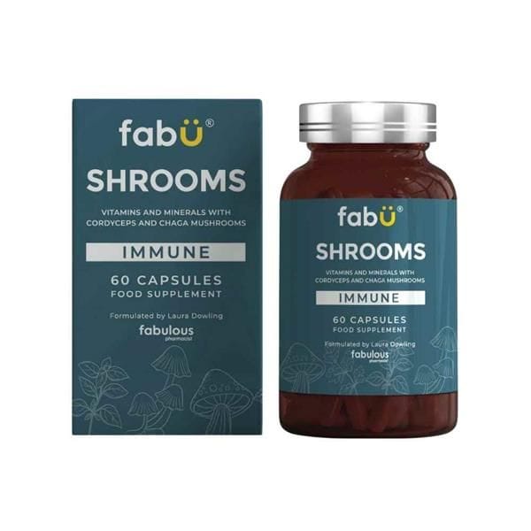 FabU Shrooms Immune 60 Capsules Herbal Remedies FabÜ Shrooms Immune 60 Capsules | Immune System Support