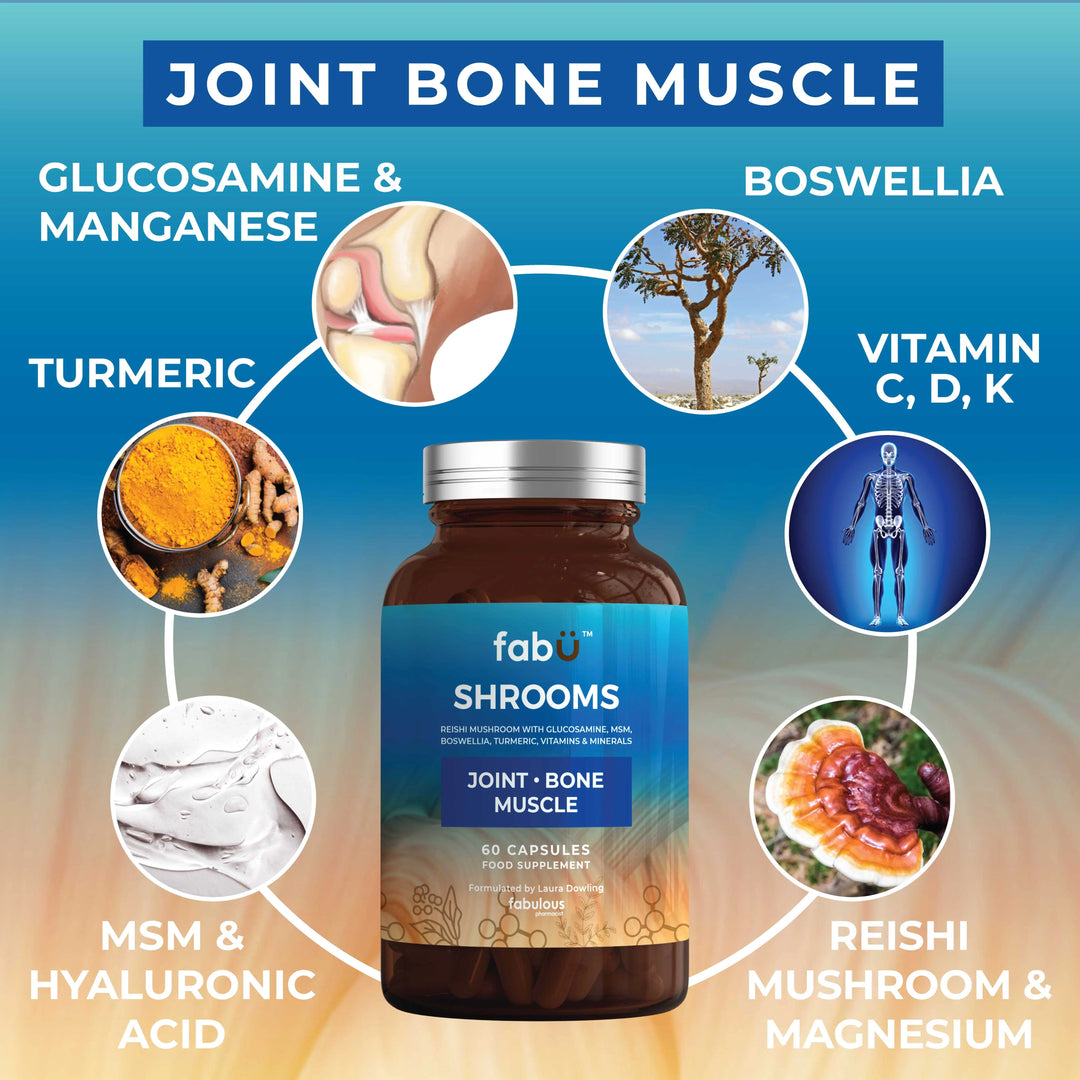 FabU Shrooms Joint Bone Muscle 60 Herbal Remedies