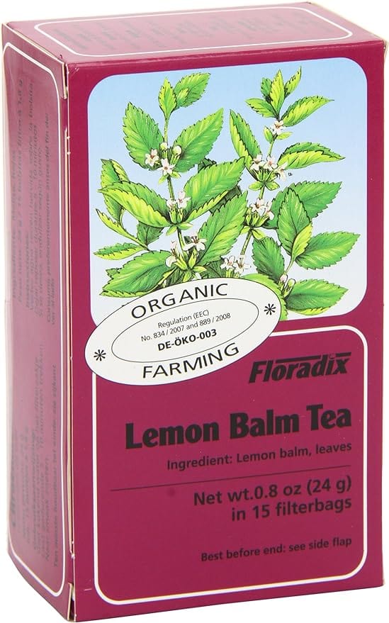 Floradix Lemon Balm Melissa Tea (15 Teabags) Herbal Remedies