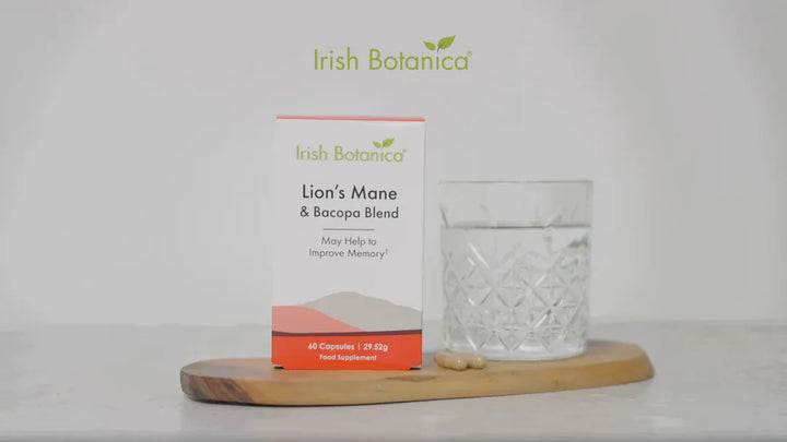 Irish Botanica Lions Mane Mushroom and Bacopa Capsules 60 Herbal Remedies Irish Botanica Lions Mane Mushroom and Bacopa Capsules 60