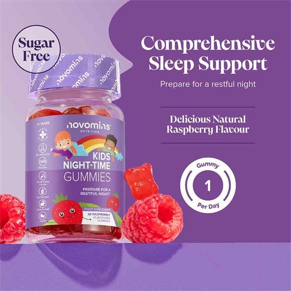 Novomins Nutrition Kids Night-Time Gummies 30 Pack Herbal Remedies Novomins Nutrition Kids Night-Time Gummies 30 Pack