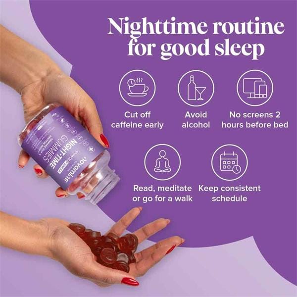 Novomins Nutrition Night Time Gummies 60 Pack Herbal Remedies Novomins Nutrition Night Time Gummies 60 Pack