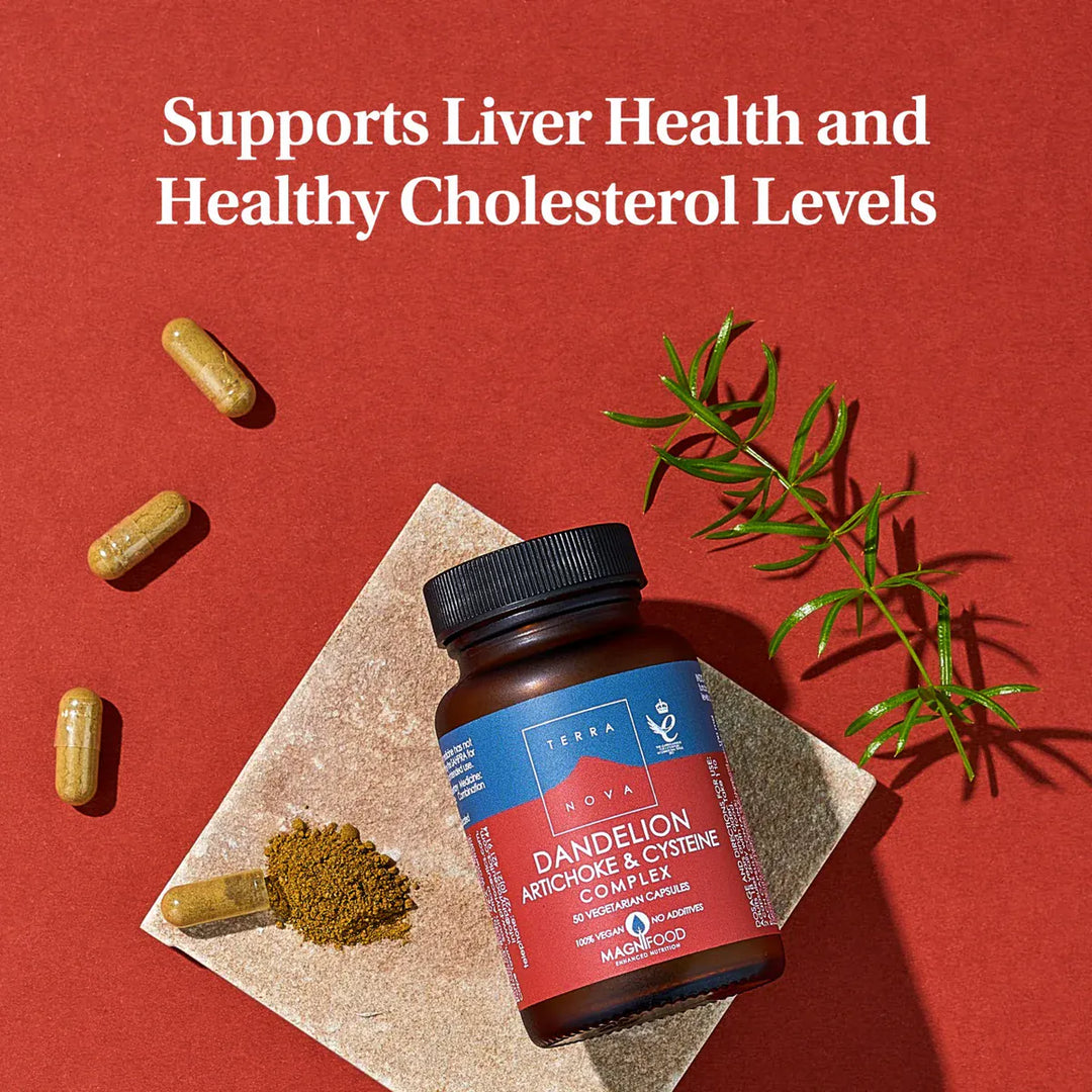 Terranova Dandelion, Artichoke &amp; Cysteine Complex 50 Capsules Herbal Remedies Terranova Dandelion Artichoke Cysteine Complex 50 | Herbal Supplement Ireland