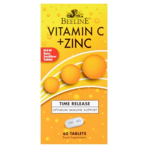 Beeline 550mg Vitamin C & Zinc Time Release (60) Immune System