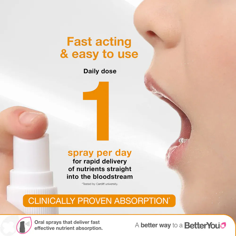 BetterYou D400 Junior Vitamin D Oral Spray 15 ml Immune System BetterYou D400 Junior Vitamin D Spray 15ml | Kids Vitamin D