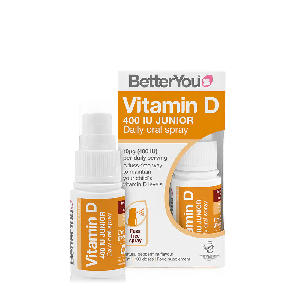 BetterYou D400 Junior Vitamin D Oral Spray 15 ml Immune System BetterYou D400 Junior Vitamin D Spray 15ml | Kids Vitamin D