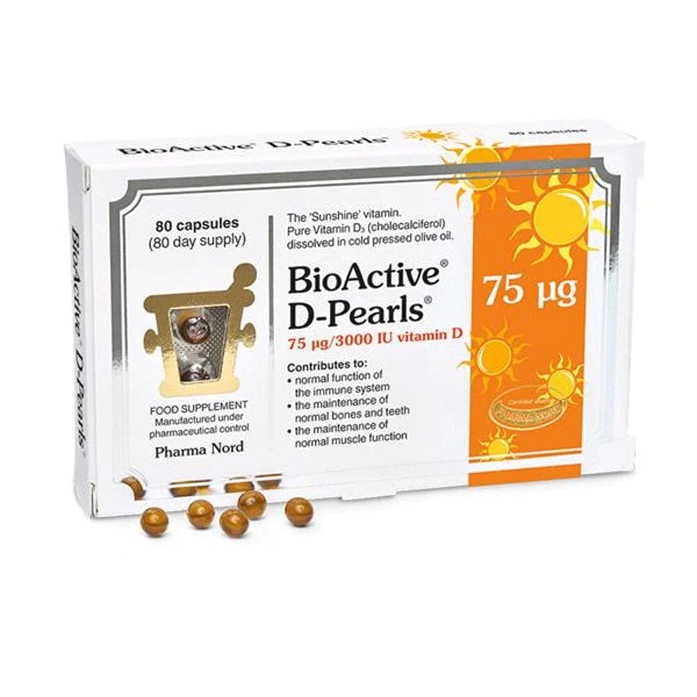 BioActive DPearls 75mcg 3000IU 80 Capsules Pastafina