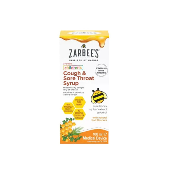 Zarbees Children's Cough & Sore Throat Syrup 100ml Immune System, Children Vitamins