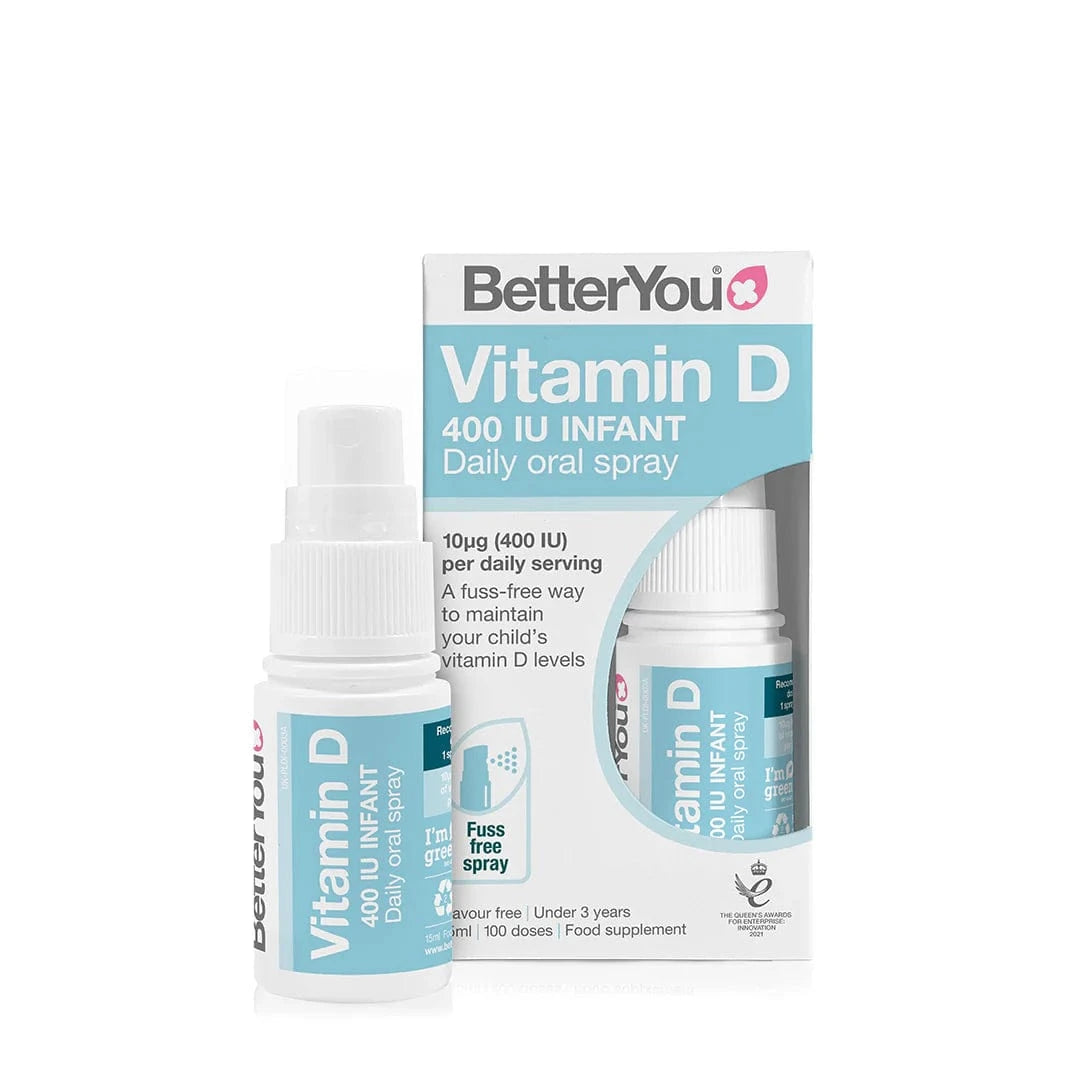 D 400IU Infant Vitamin D Oral Spray, Better You (15ml) Immune System D 400IU Infant Vitamin D Oral Spray, Better You (15ml)