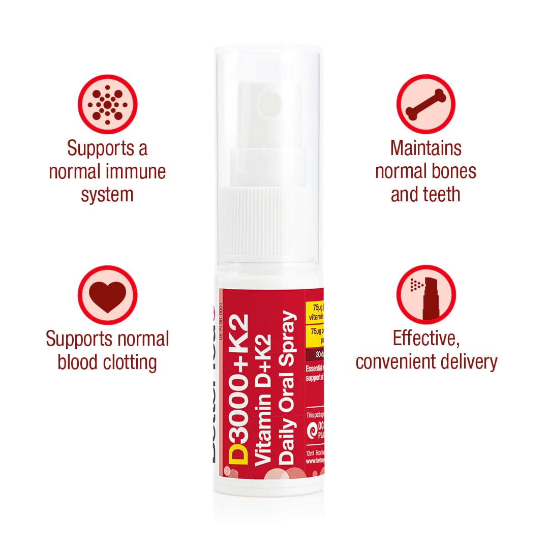 D3 + K2 Vitamin Oral Spray | Better You (12ml) Immune System