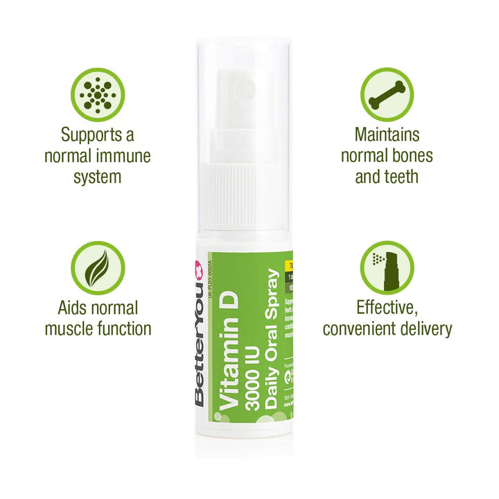 D3000 Vitamin D Oral Spray, Better You (15ml) Immune System