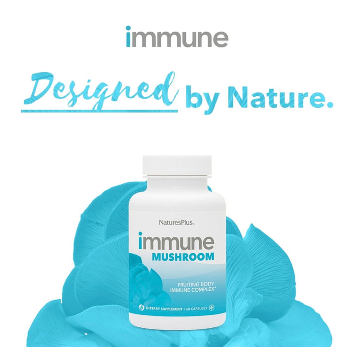 Natures Plus Immune Mushroom 60 Capsules Immune System Natures Plus Immune Mushroom 60 Capsules | Mushroom Complex with Vitamin D Ireland