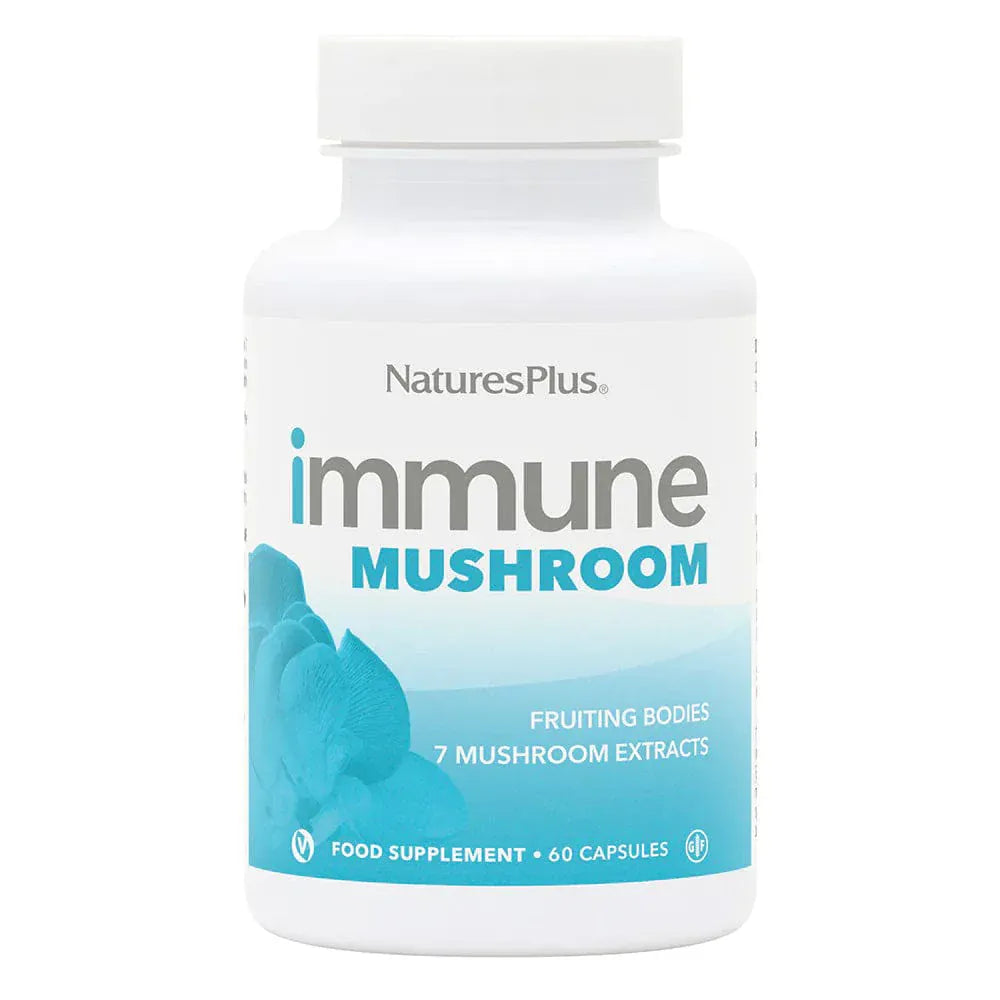 Natures Plus Immune Mushroom 60 Capsules Immune System Natures Plus Immune Mushroom 60 Capsules | Mushroom Complex with Vitamin D Ireland