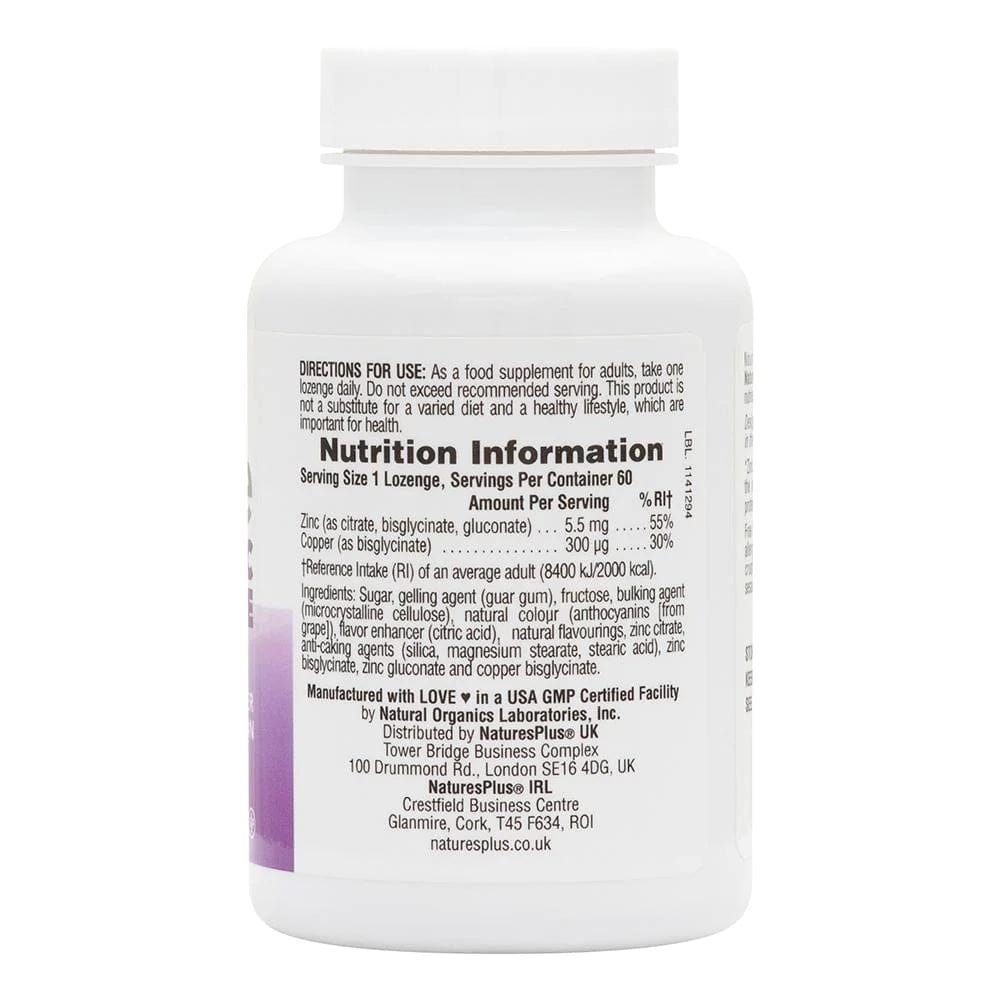 Natures Plus Immune Zinc Lozenges 60 Immune System