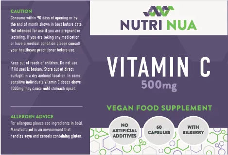Nutri Nua Vitamin C 500mg 60 Capsules Immune System Nutri Nua Vitamin C 500mg 60 Capsules | Buffered Vitamin C | Lir Pharmacy