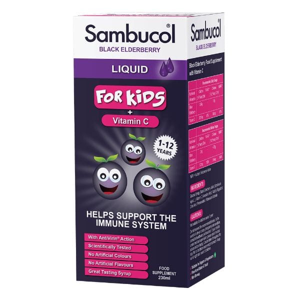 Sambucol Liquid For Kids with Vitamin C 230ml Immune System Sambucol Liquid For Kids with Vitamin C 230ml | Lir Pharmacy