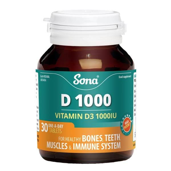 Sona Vitamin D3 1000IU Tablets 30 - Image 2
