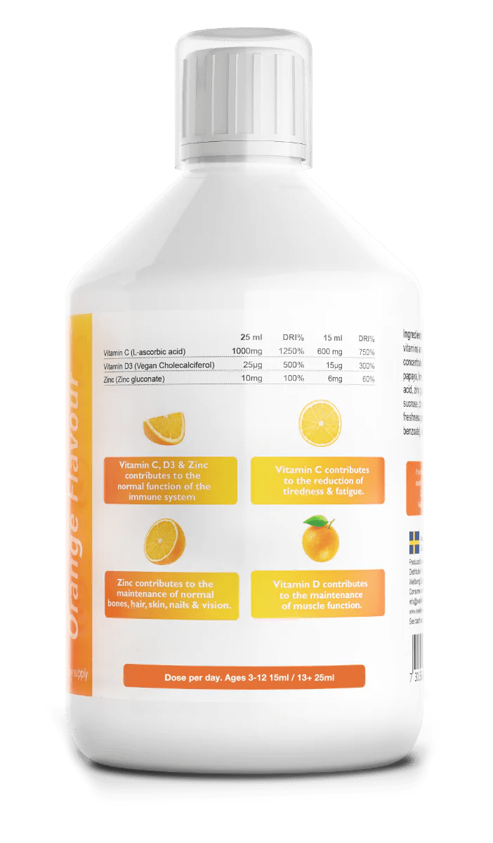 Swedish Nutra Vitamin C & D3 (500ml) Immune System