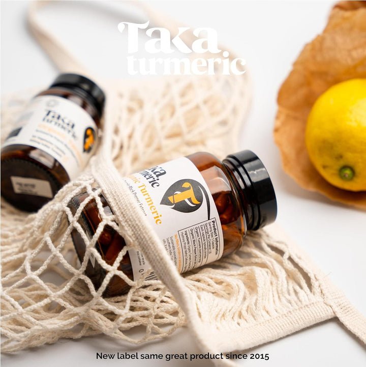 Taka Turmeric Organic Turmeric with Black Pepper 120 Capsules Immune System Taka Organic Turmeric with Black Pepper 120 Capsules