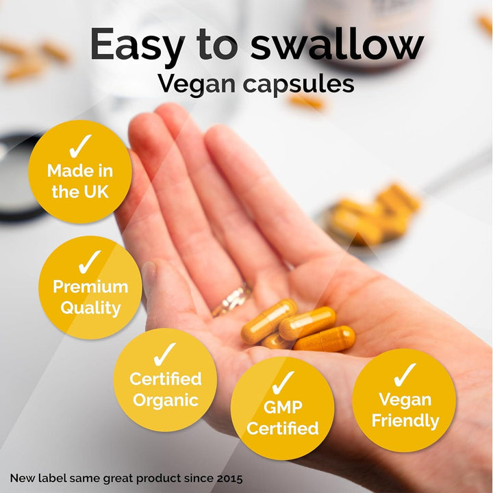 Taka Turmeric Organic Turmeric with Black Pepper 120 Capsules Immune System Taka Organic Turmeric with Black Pepper 120 Capsules