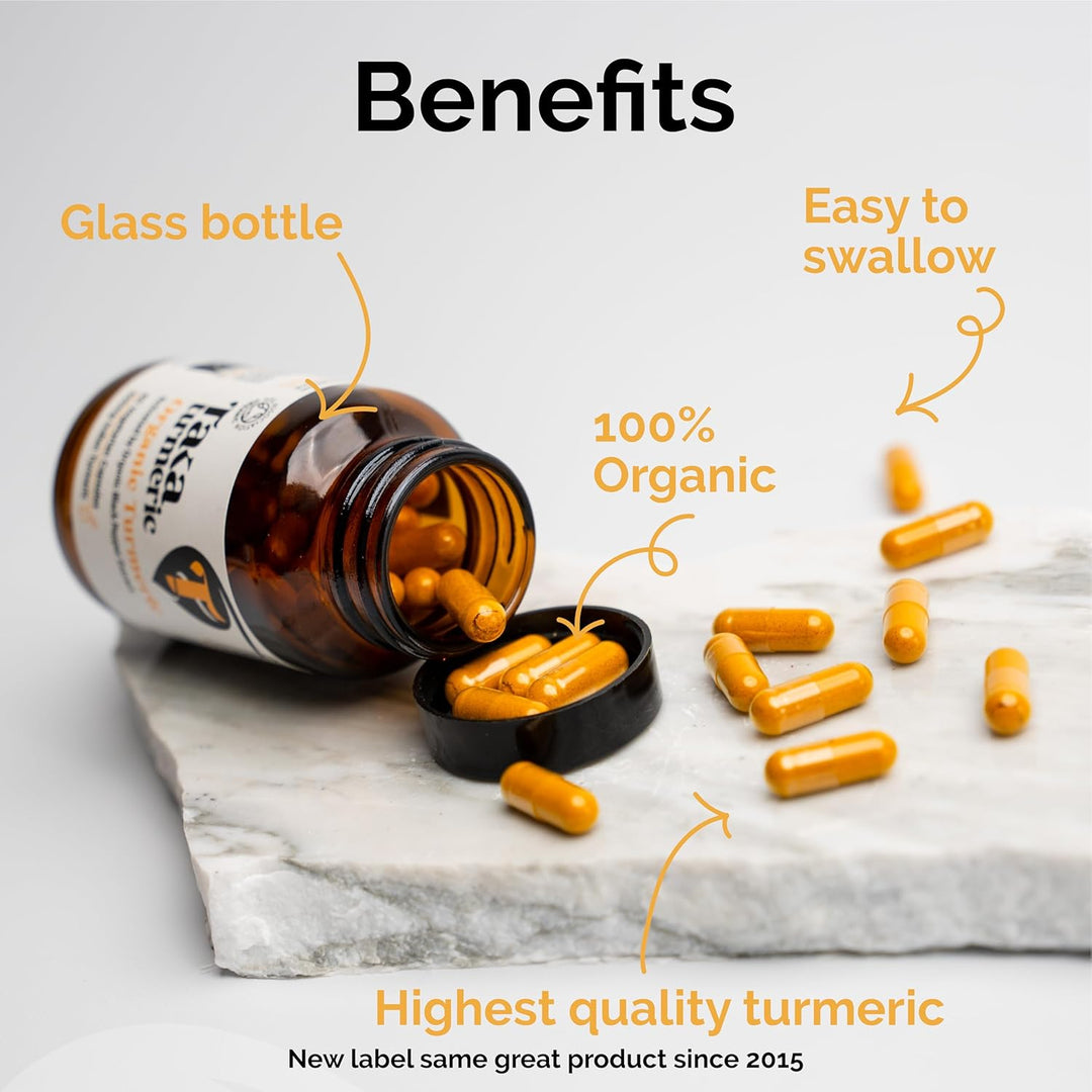 Taka Turmeric Organic Turmeric with Black Pepper 120 Capsules Immune System Taka Organic Turmeric with Black Pepper 120 Capsules