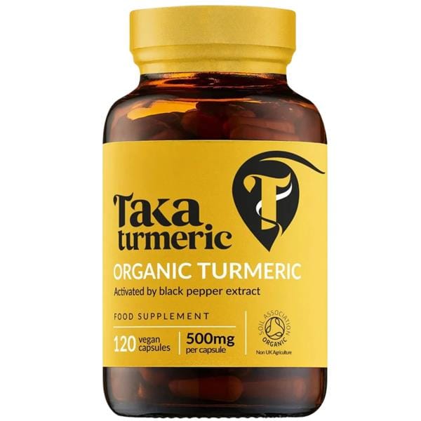 Taka Turmeric Organic Turmeric with Black Pepper 120 Capsules Pastafina