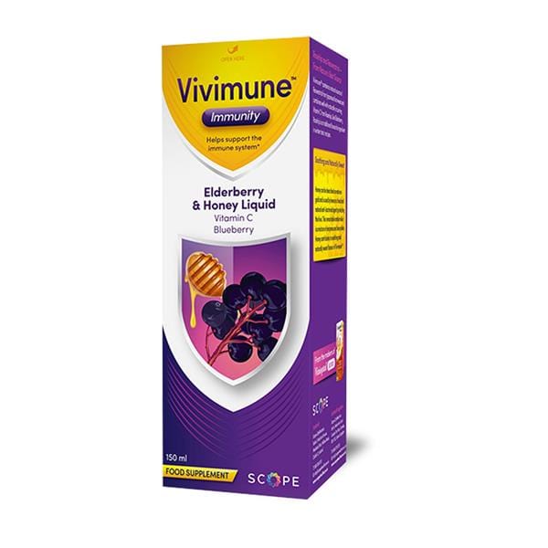 Vivimune Immunity Elderberry & Honey Liquid 150ml Immune System