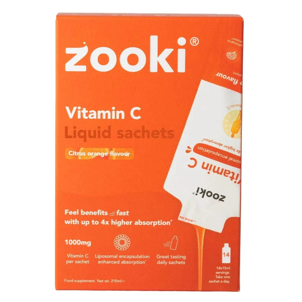 Zooki Vitamin C 1000mg Liquid Sachets 30 Sachets Pastafina