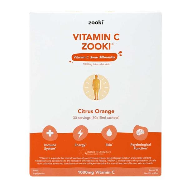 Your Zooki Vitamin C 1000mg (15ml x 60) Bundle (2 months) Immune System