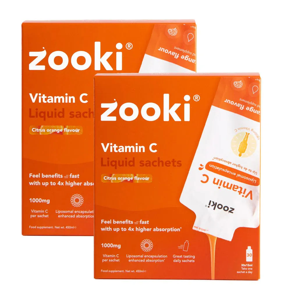Zooki Vitamin C 1000mg Liquid 60 Sachets (2 Months Supply) Immune System Your Zooki Vitamin C 1000mg Liquid 60 Sachets (2 Month Supply)