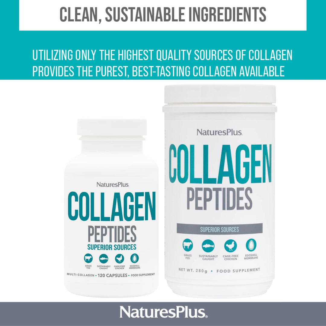 Natures Plus Collagen Peptides Powder 280g Joints and Bones