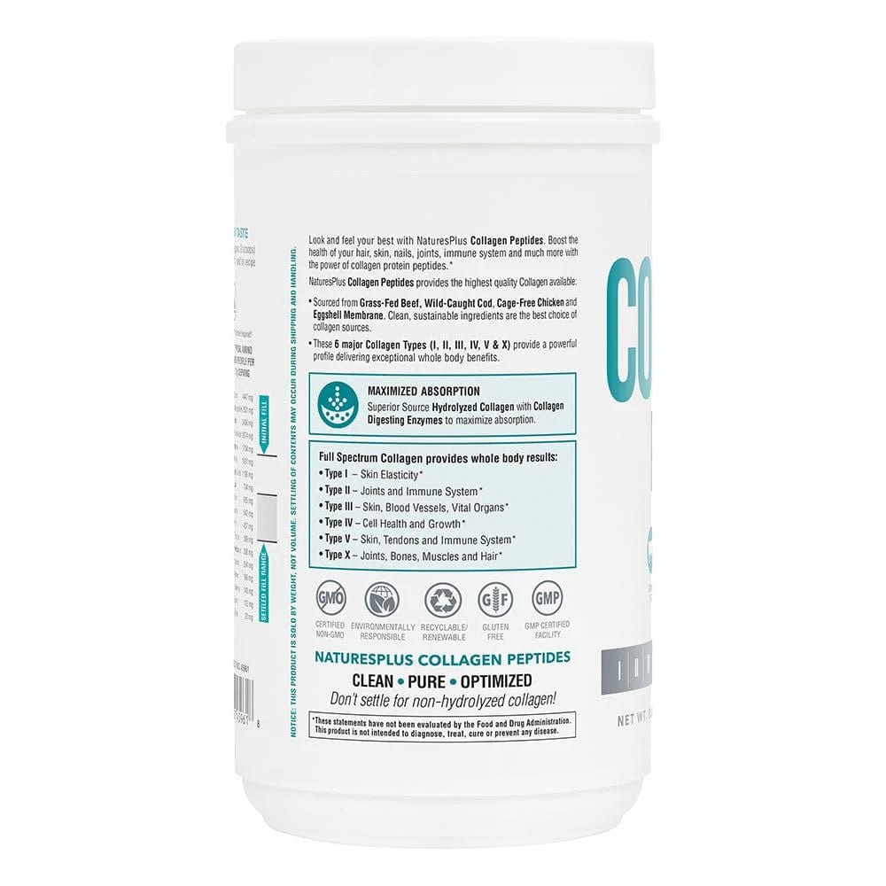 Natures Plus Collagen Peptides Powder 280g Joints and Bones