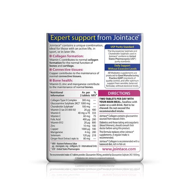 Vitabiotics Jointace Collagen 30 Tablets Joints and Bones Vitabiotics Jointace Collagen 30 Tablets | Joint Support Ireland
