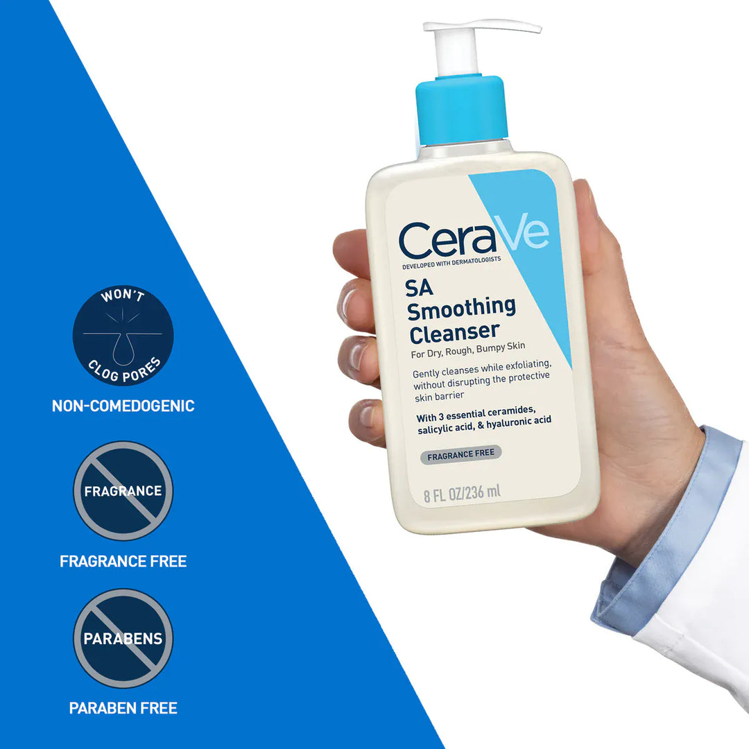 CeraVe SA Smoothing Cleanser 236ml Make Up Accessories CeraVe SA Smoothing Cleanser 236ml | Exfoliating Cleanser Ireland