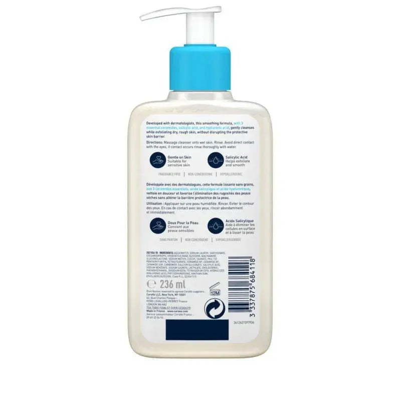 CeraVe SA Smoothing Cleanser 236ml Make Up Accessories CeraVe SA Smoothing Cleanser 236ml | Exfoliating Cleanser Ireland