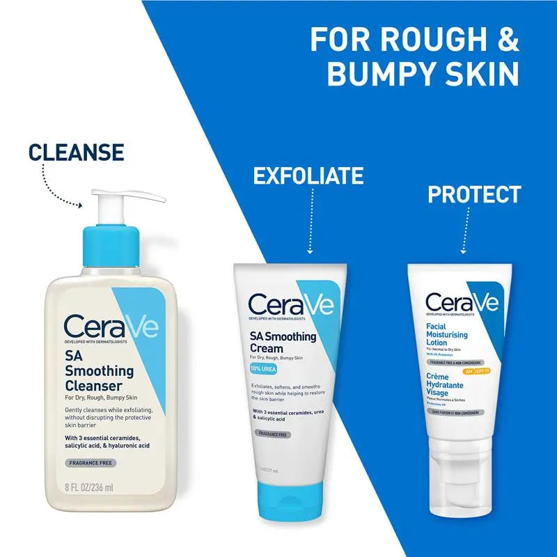CeraVe SA Smoothing Cleanser 236ml Make Up Accessories CeraVe SA Smoothing Cleanser 236ml | Exfoliating Cleanser Ireland